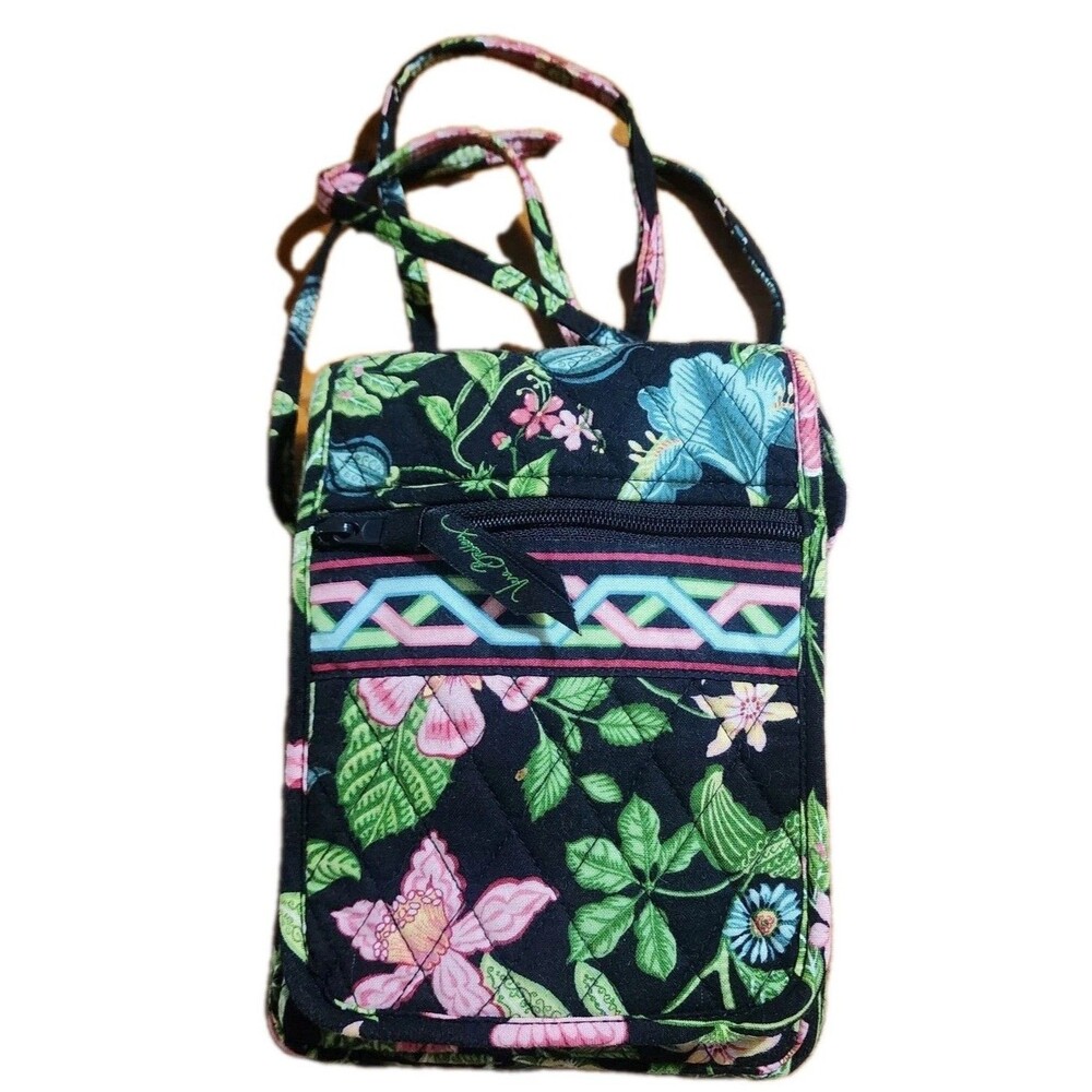Vera Bradley Botanica Pattern Top Zip Hipster Crossbody Bag Purse